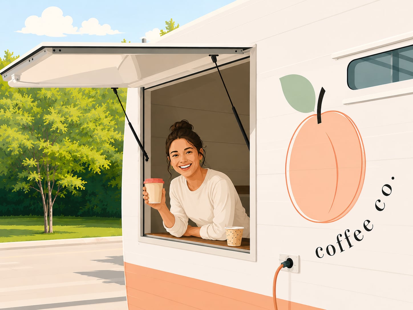 Peach Coffee Co. mobile trailer